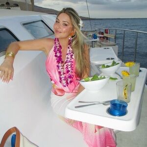 Elegant Pink Backless Dress